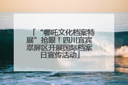 “哪吒文化档案特展”抢眼！四川宜宾翠屏区开展国际档案日宣传活动